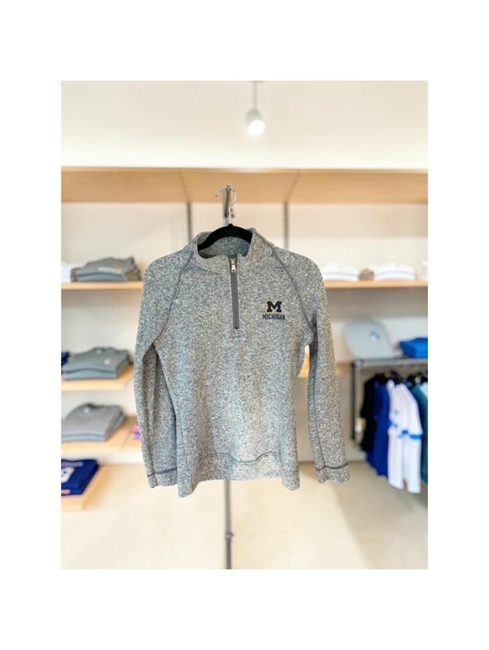 Michigan 1/4 zip by Champion Size Medium